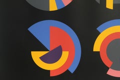 Free Arrangements of Equal Parts Geometric Abstract Screenprint by Herbert Bayer