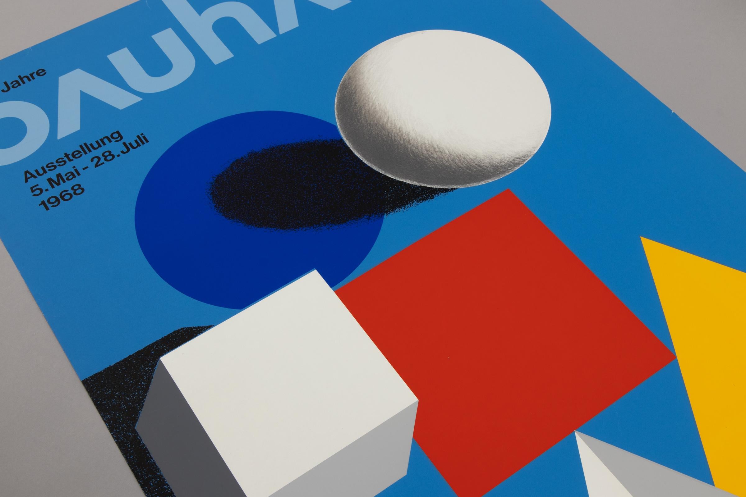 Herbert Bayer, 50 Jahre Bauhaus - Poster originale della mostra del 1968 1