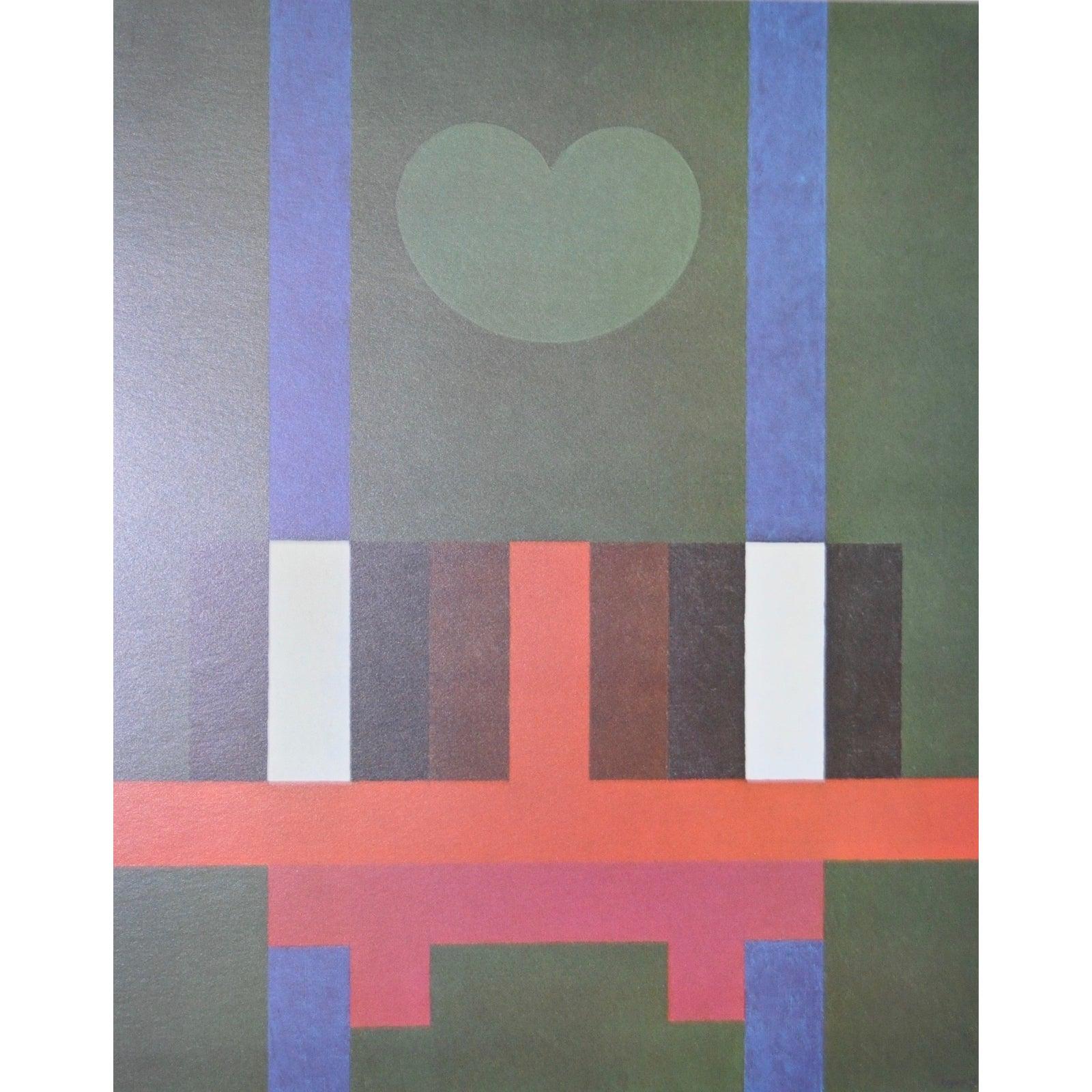 Superb mid-century 1965 offset lithograph by Herbert Bayer (Austrian, 1900 - 1985) 

Title: 