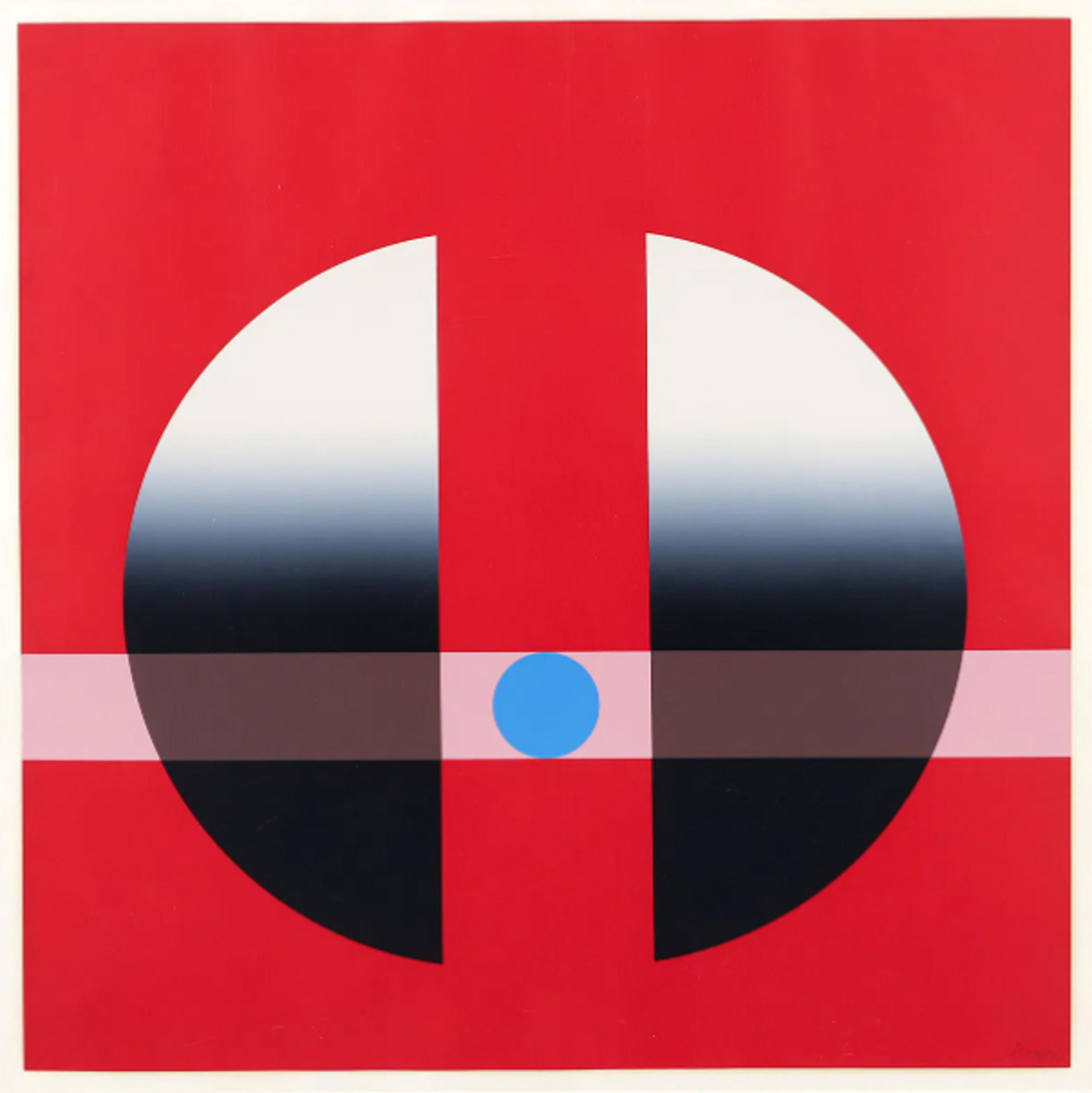 New Nucleus
Herbert Bayer, Austrian (1900–1985)
Date: 1973
Screenprint, signed and numbered in pencil
Edition of 7/50
Image Size: 29.75 x 29.75 inches
Size: 32 in. x 32 in. (81.28 cm x 81.28 cm)
Printer: Kelpra Studio, London