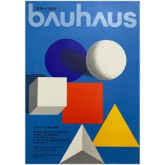 Affiche originale réalisée pour le 50e anniversaire de la création du Bauhaus 