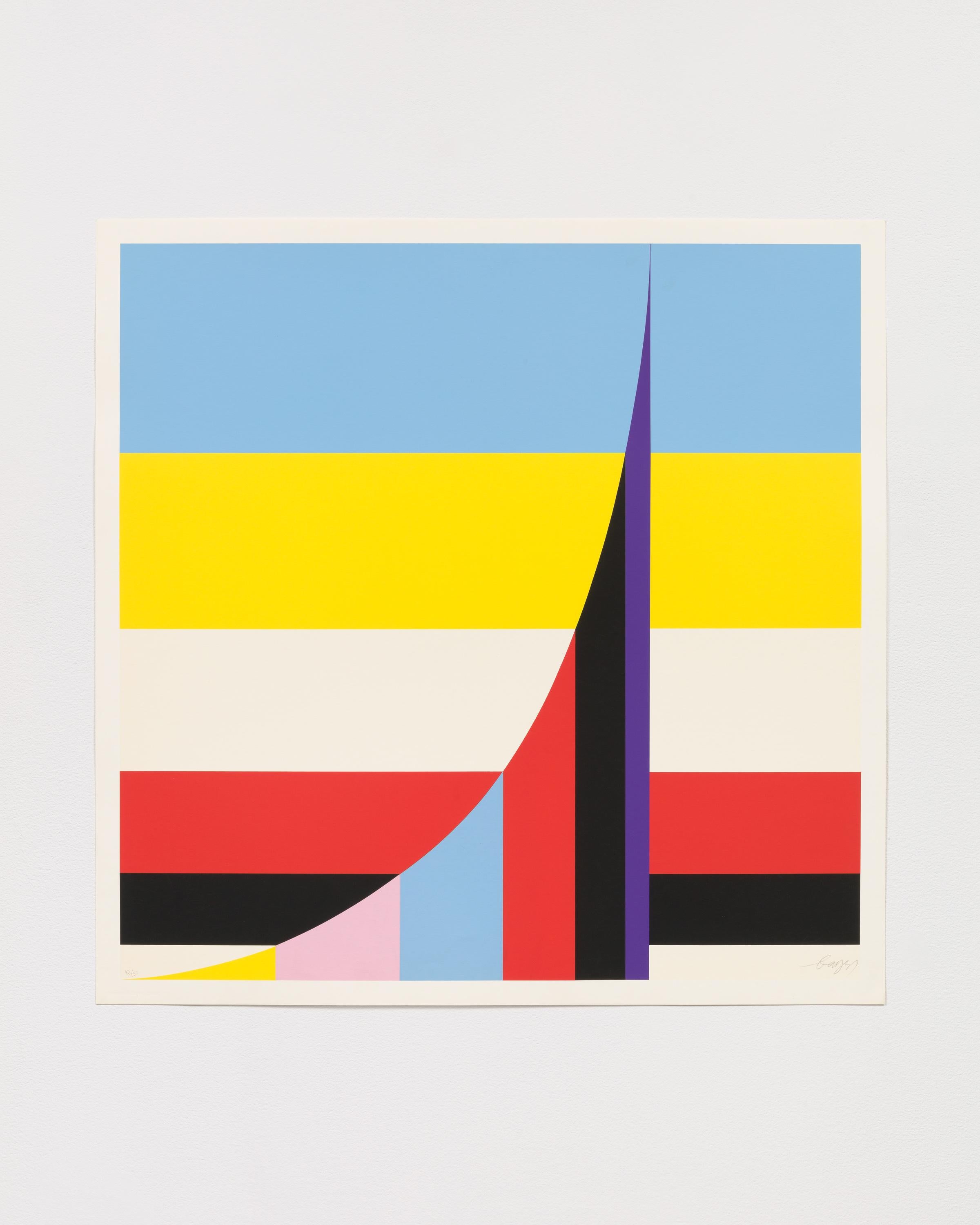 Herbert Bayer Abstract Print - Standing Curve
