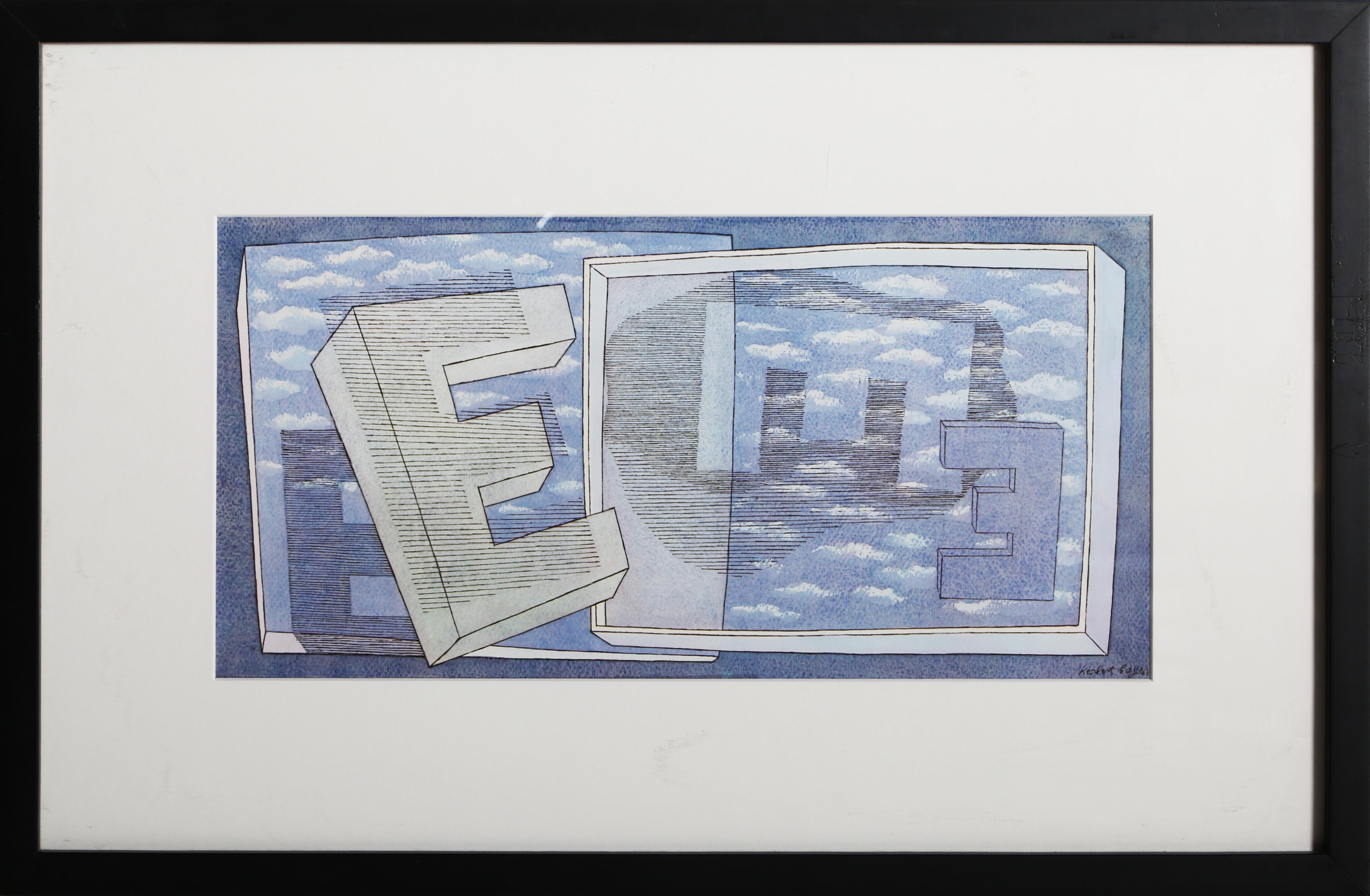 Zehnteiliges Bild E, Bauhaus-Druck von Herbert Bayer