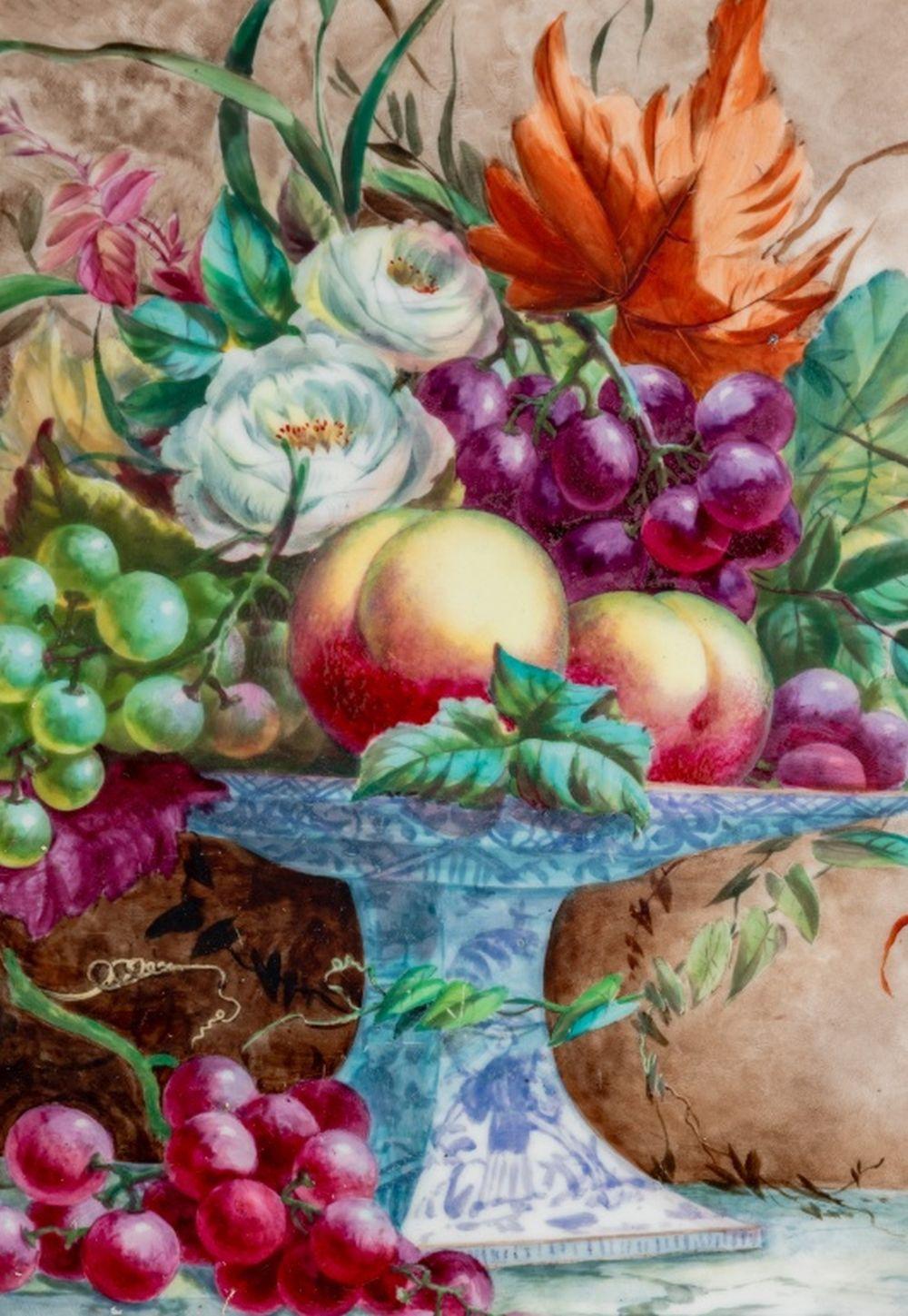 Hand-Painted Porcelain Plaques - Beige Still-Life Painting by Herbert Cooper