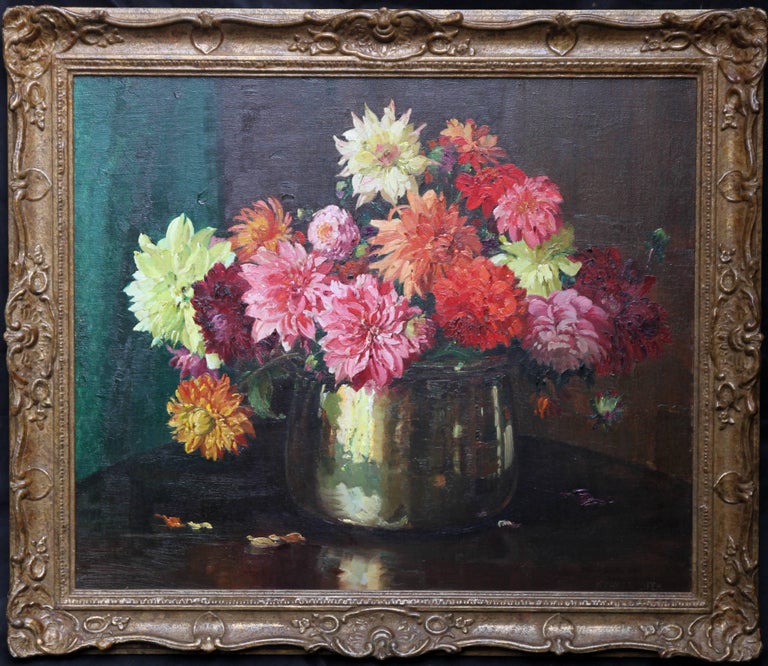 Herbert Davis Richter Dahlias British Impressionist 1930 S
