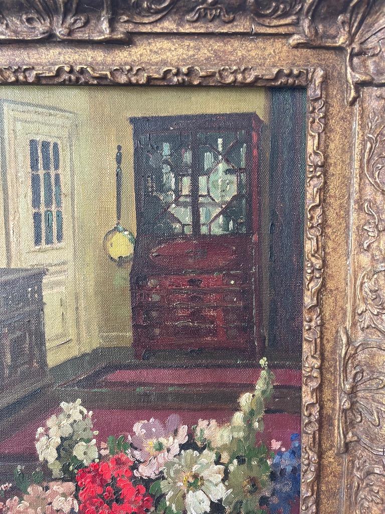 Herbert Davis Richter Modern British Stillleben Ölgemälde von Sommerblumen im Angebot 9