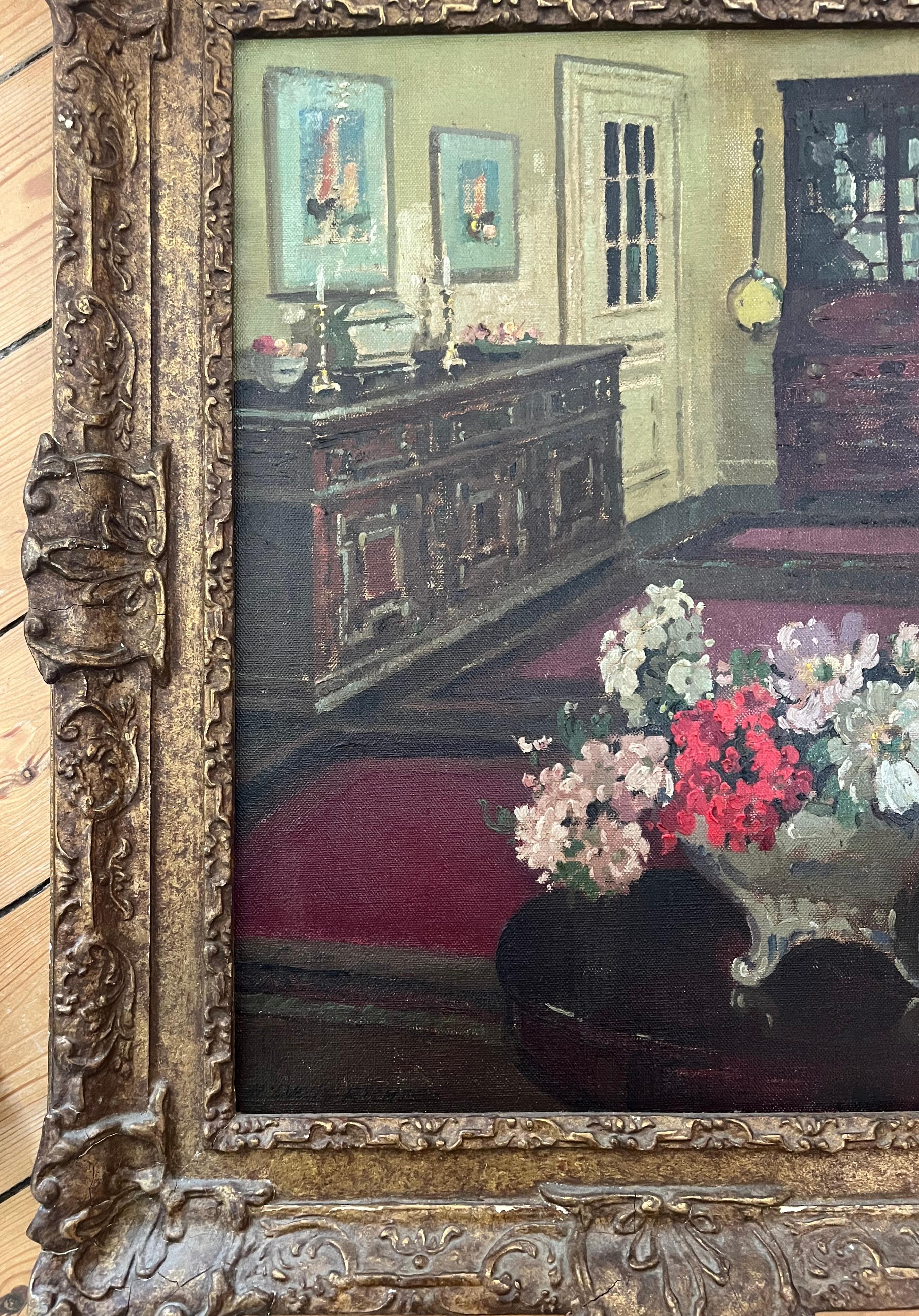 Herbert Davis Richter Modern British Stillleben Ölgemälde von Sommerblumen im Angebot 14