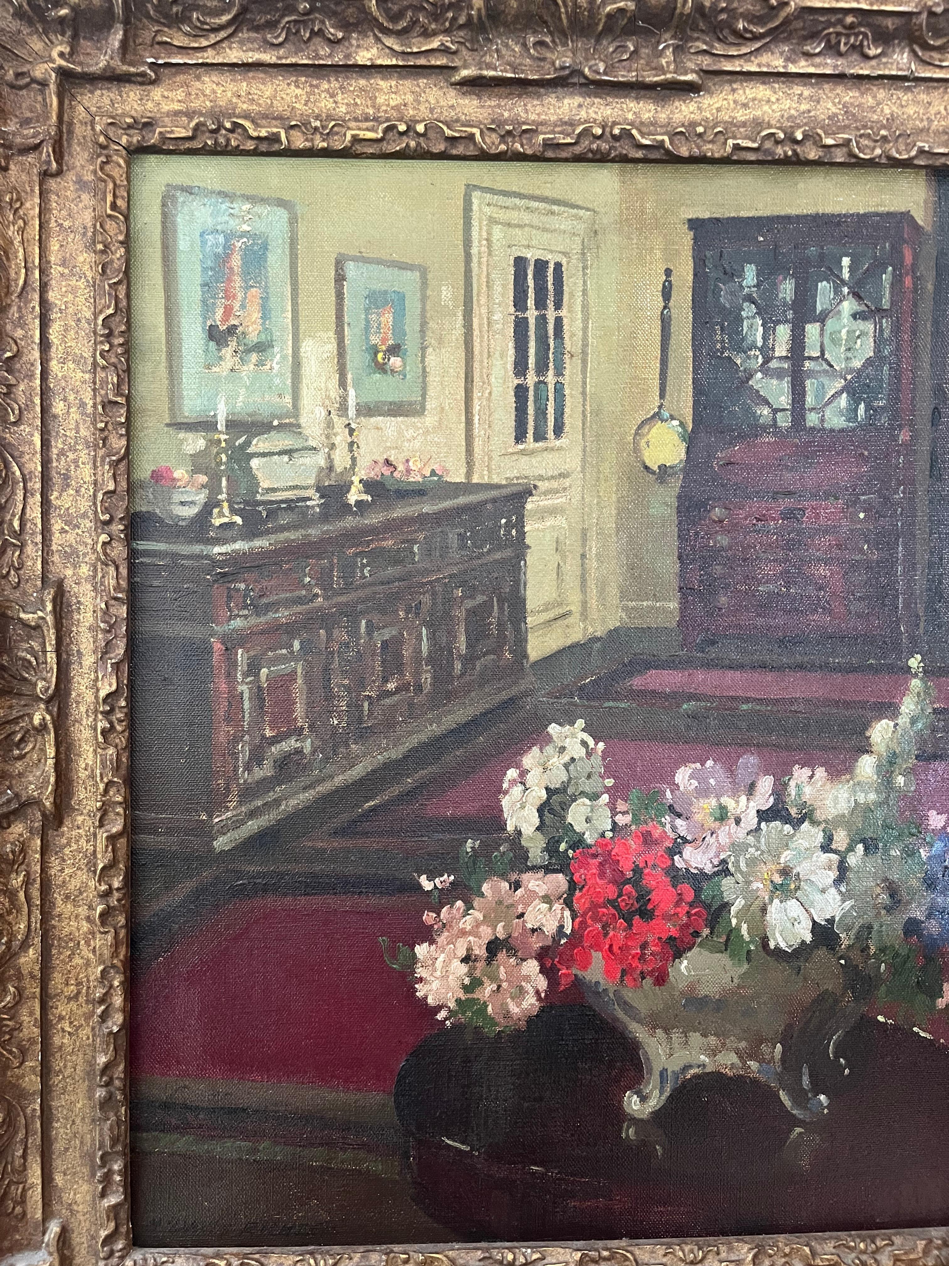 Herbert Davis Richter Modern British Stillleben Ölgemälde von Sommerblumen im Angebot 16