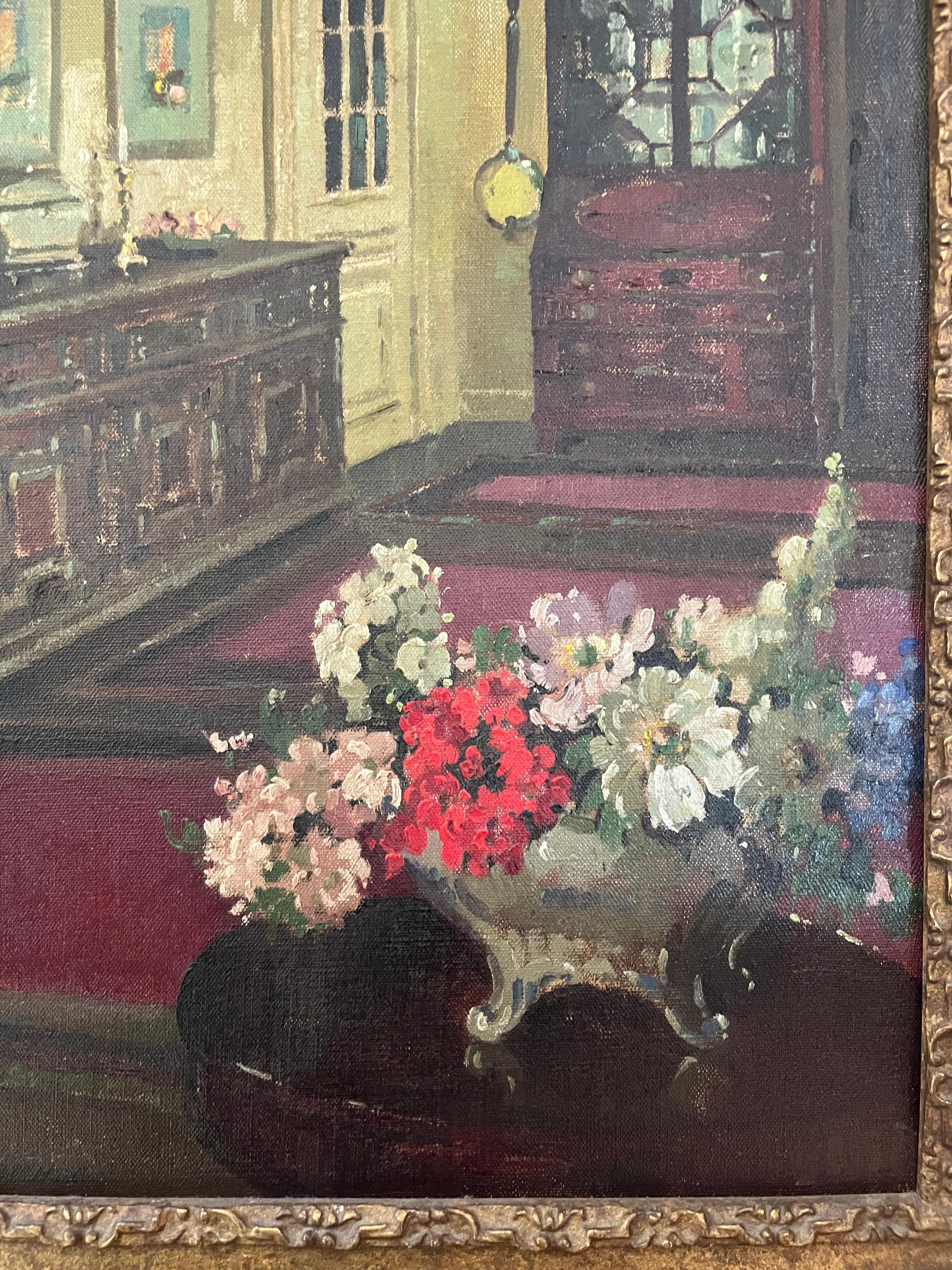 Herbert Davis Richter Modern British Stillleben Ölgemälde von Sommerblumen im Angebot 3
