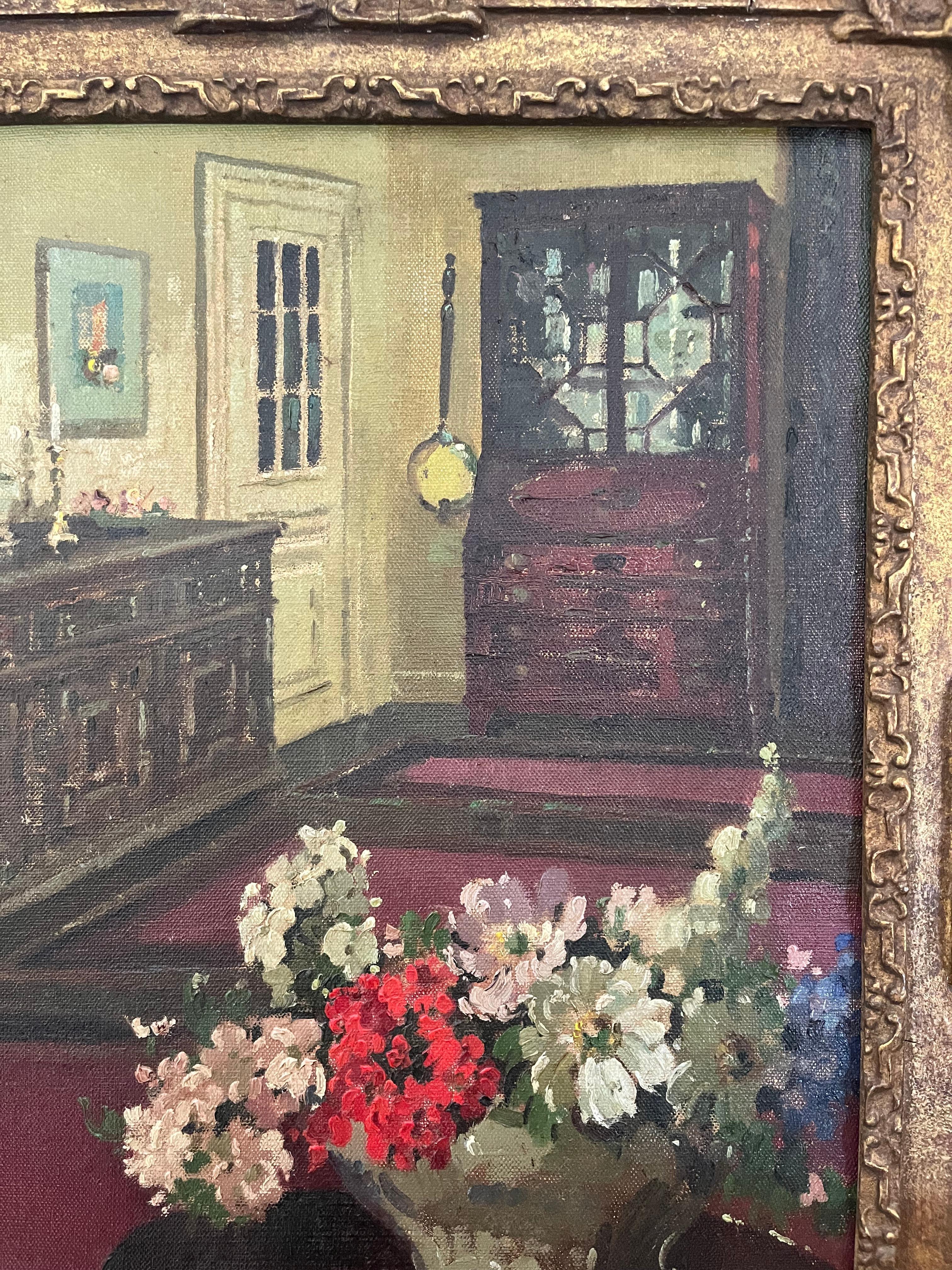 Herbert Davis Richter Modern British Stillleben Ölgemälde von Sommerblumen im Angebot 7
