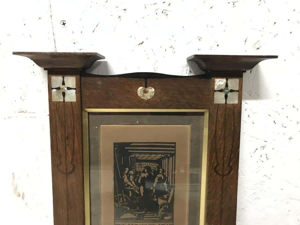 Herbert Davis Richter, Pair of Arts & Crafts Oak Pictures in the Original Frames For Sale 3