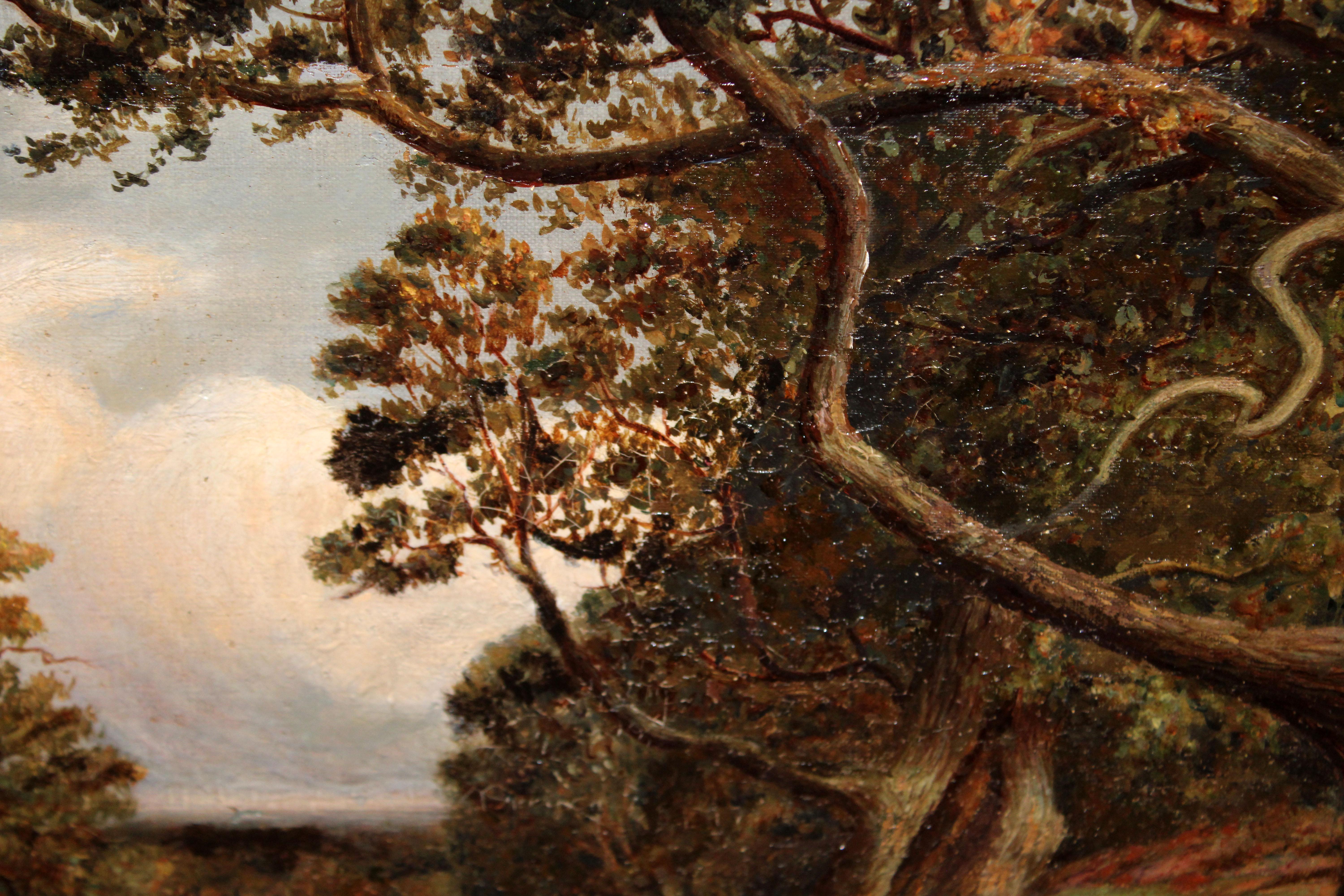 Fiesta campestre - Óleo sobre tela (Braun), Figurative Painting, von Herbert Edward Cox 
