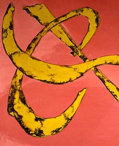 Abstract Expressionist Silkscreen Screenprint from Peace Portfolio Musical Note