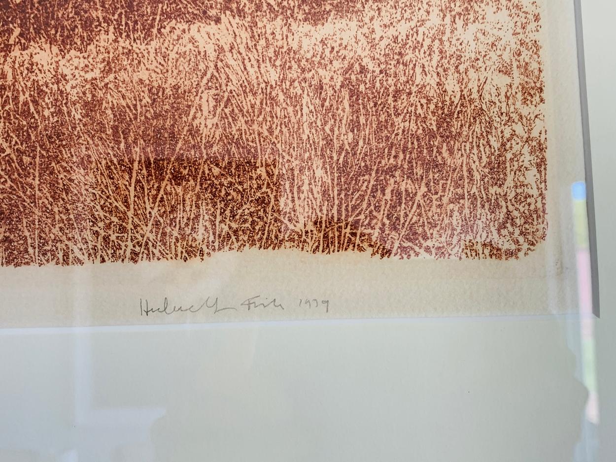 Herbert Fink, Oaks and Hideaways, Etching on Paper, 1979 In Good Condition In Los Angeles, CA