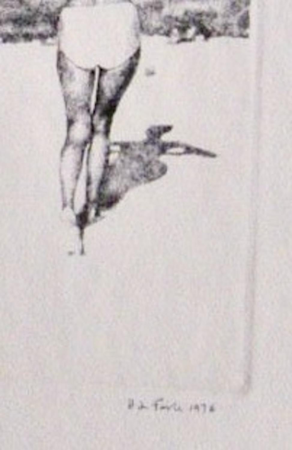 Herbert Fink, Beach, 1976, Stipendium-Stipendium-Gravur im Angebot 4