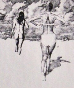 Herbert Fink, Playa, 1976, grabado punteado