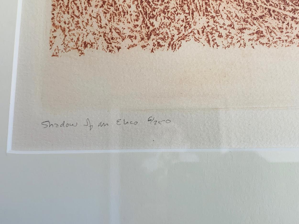 Herbert Fink, Shadow of an Elko, Radierung auf Papier, 1979 im Zustand „Gut“ im Angebot in Los Angeles, CA