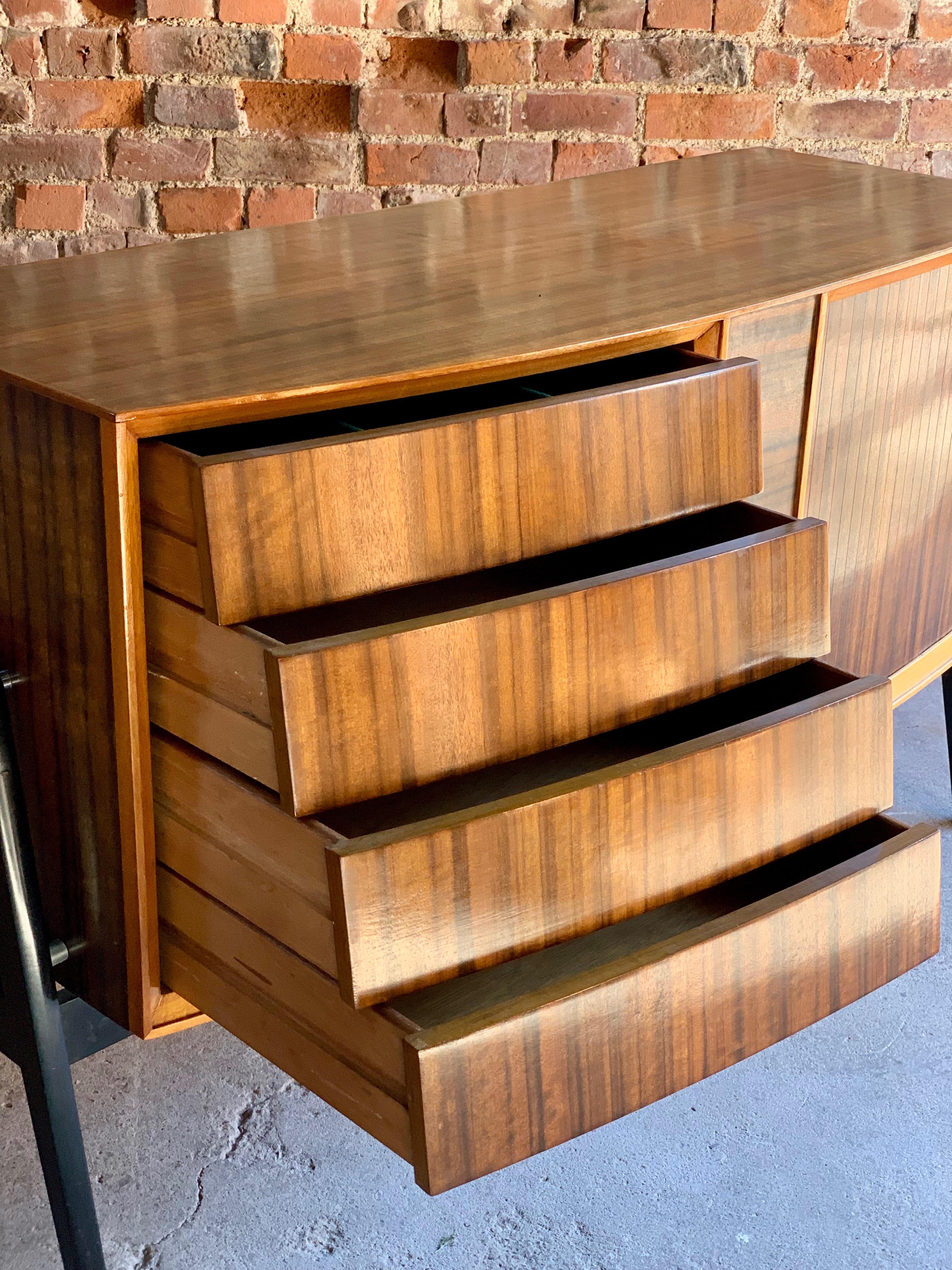 Herbert Gibbs Rosewood Sideboard Credenza Cocktail Cabinet, London, circa 1950s 1