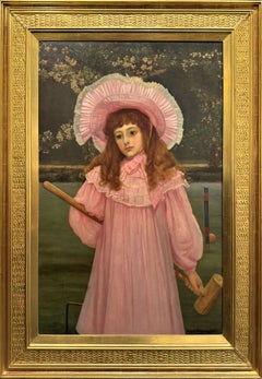 "Anyone for Croquet" Herbert Gustave Schmalz, Portrait by Pre-Raphaelite Artist
