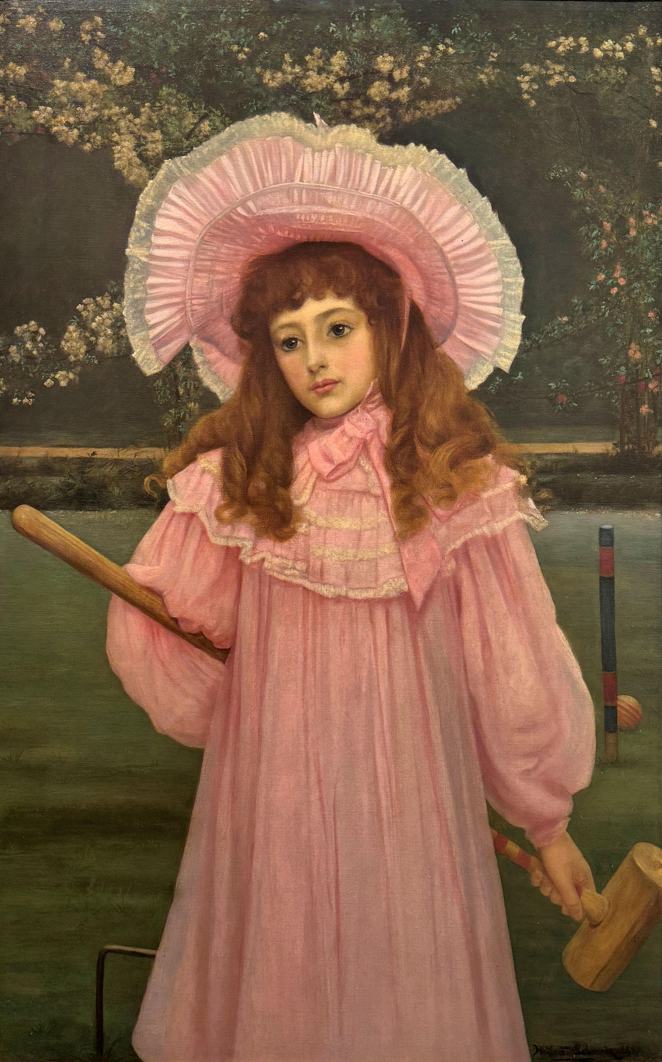 "Chiunque per il croquet" Herbert Gustave Schmalz, ritratto dell'artista preraffaellita