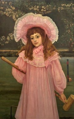 "Chiunque per il croquet" Herbert Gustave Schmalz, ritratto dell'artista preraffaellita