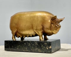 "Middle White Sow (Wharfedale Royal Lady)" Herbert Haseltine, Pig, Farm Animal