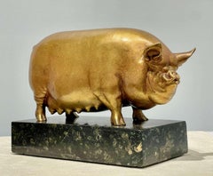 "Mittlere weiße Sau (Wharfedale Royal Lady)" Herbert Haseltine, Schwein, Nutztier