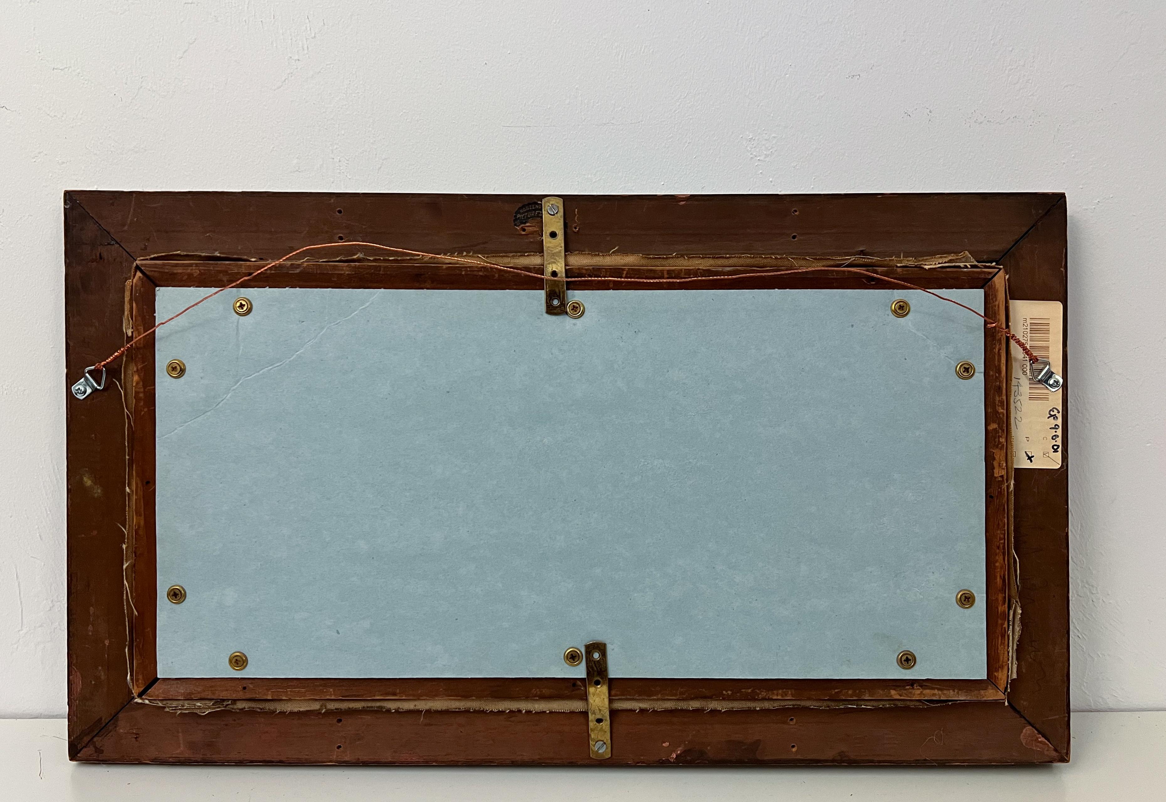 La prise du jour.  Peinture de scène amérindienne du milieu du siècle avec Canoë. en vente 1