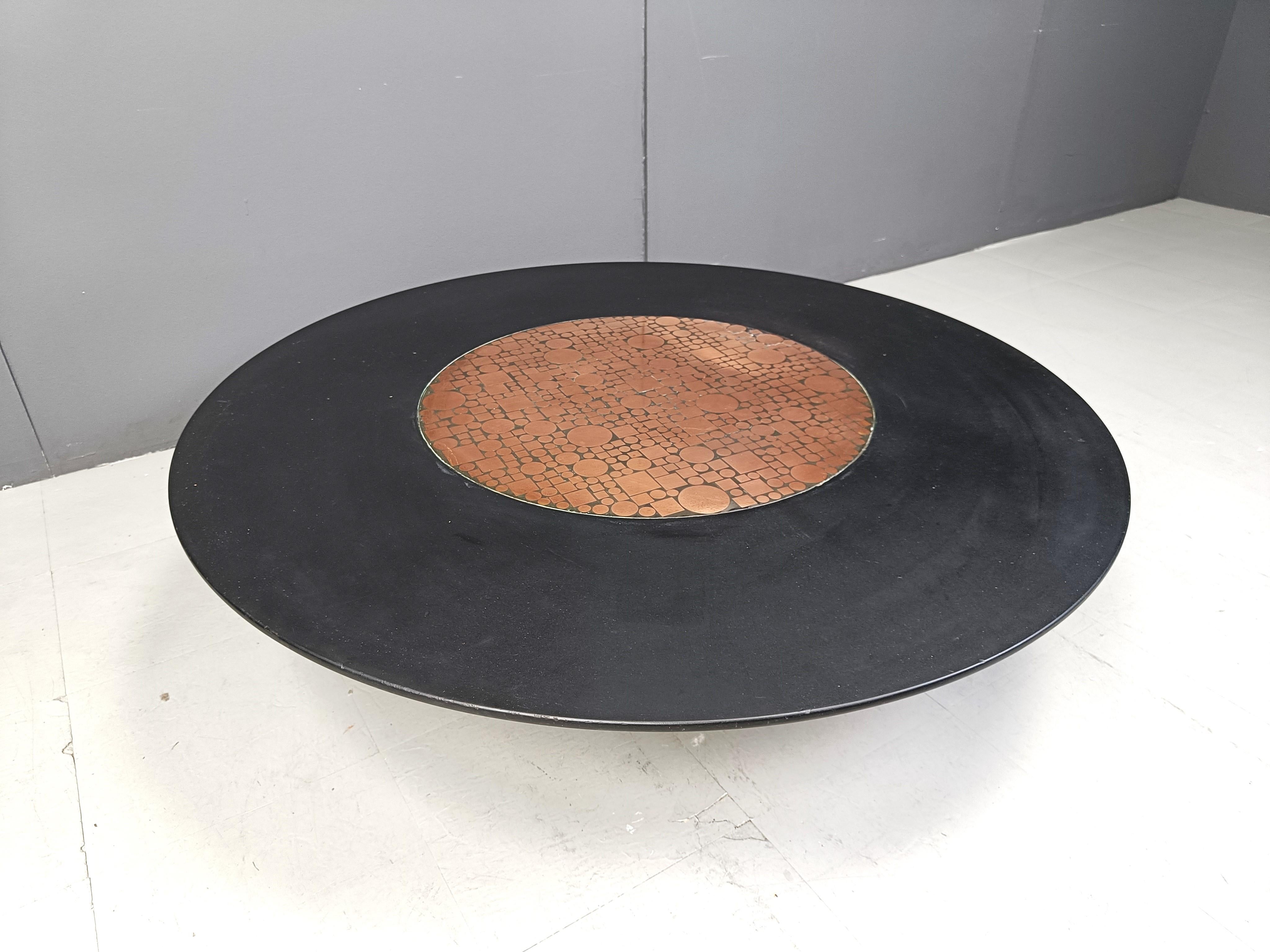Cuivre Table basse Herbert Hirche pour Rosenthal, 1970 en vente