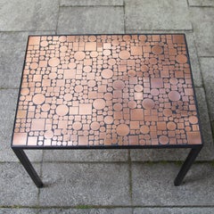 Herbert Hirche table d'appoint en cuivre pour Rosenthal, 1970