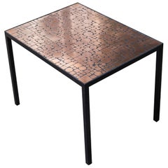 Herbert Hirche Copper Side Table for Rosenthal, 1970s