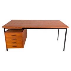 Herbert Hirche Midcentury Schreibtisch Holzäpfel Teak Bauhaus