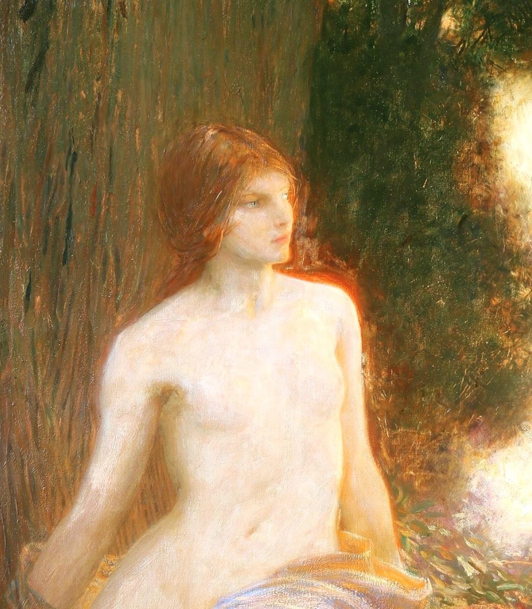 Erwachen - Bedeutendes Ölgemälde der Royal Academy mit Aktdarstellungen neoklassischer Holznymphen im Angebot 2