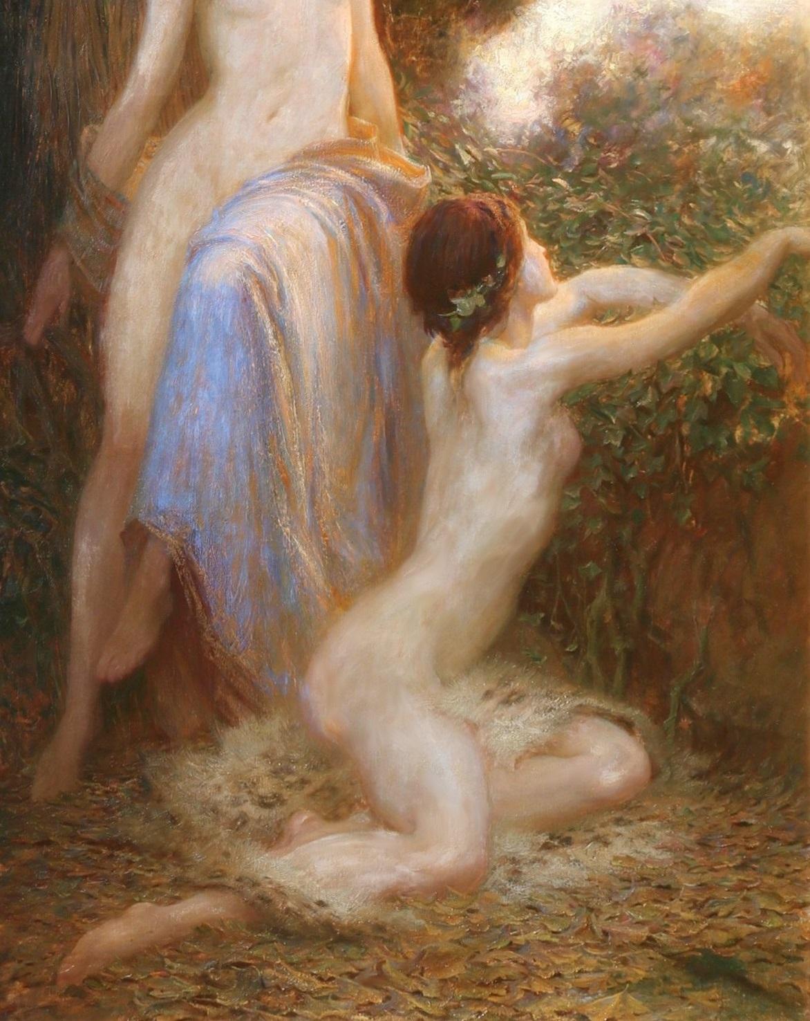 Awakening - Monumental Royal Academy Oil Painting of Neoclassical Nudes Nymphs  2