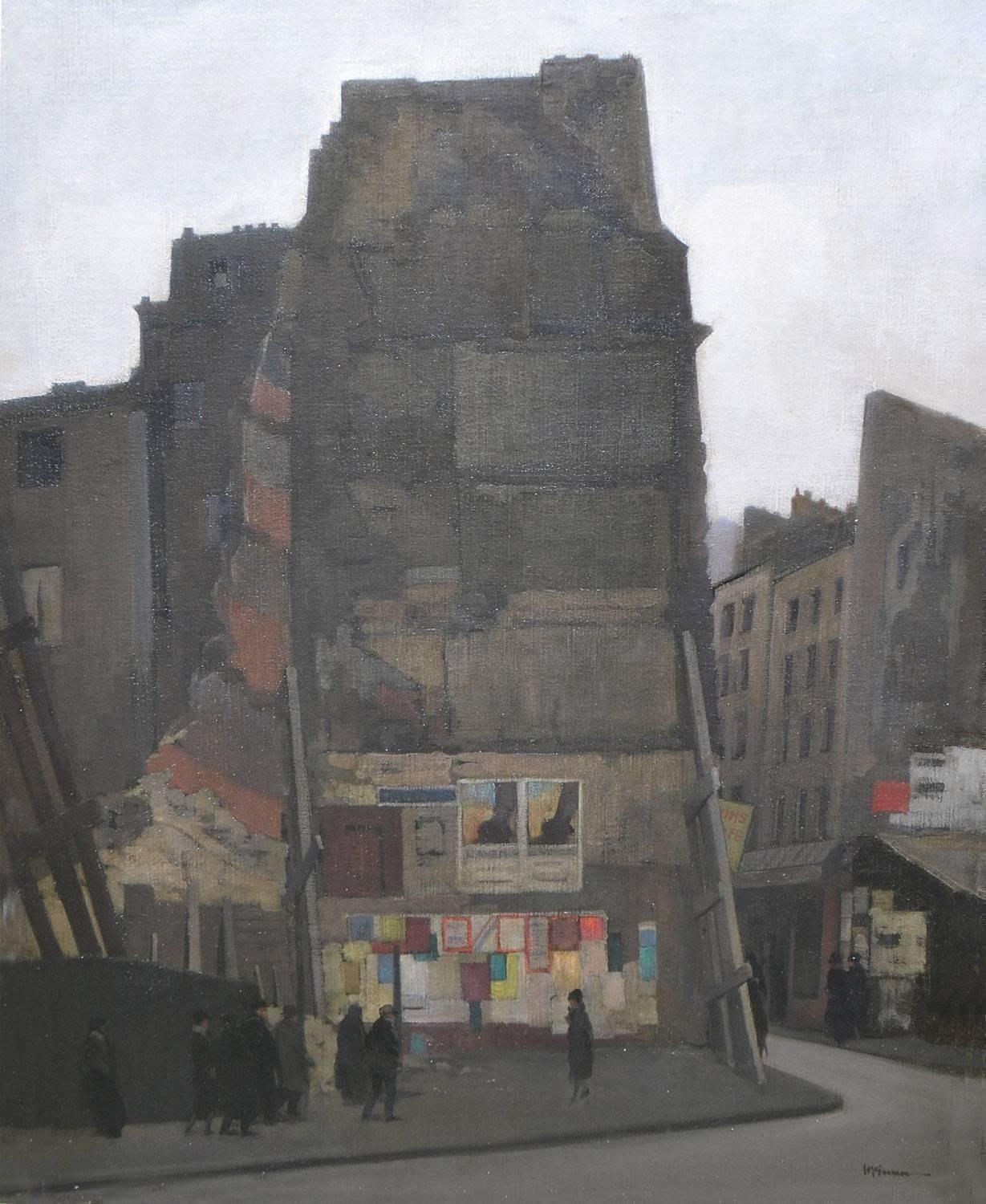 Herbert James Gunn Landscape Painting - Paris, Early 20th Century Urban Oil