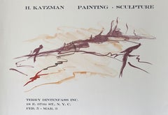 Vintage Lithograph Poster Herbert Katzman Terry Dintenfass Gallery NYC