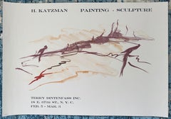 Vintage Lithograph Poster Herbert Katzman Terry Dintenfass Gallery NYC
