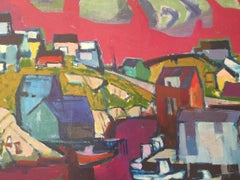 Modernist Oil Painting - "Peggy's Cove", Nova Scotia