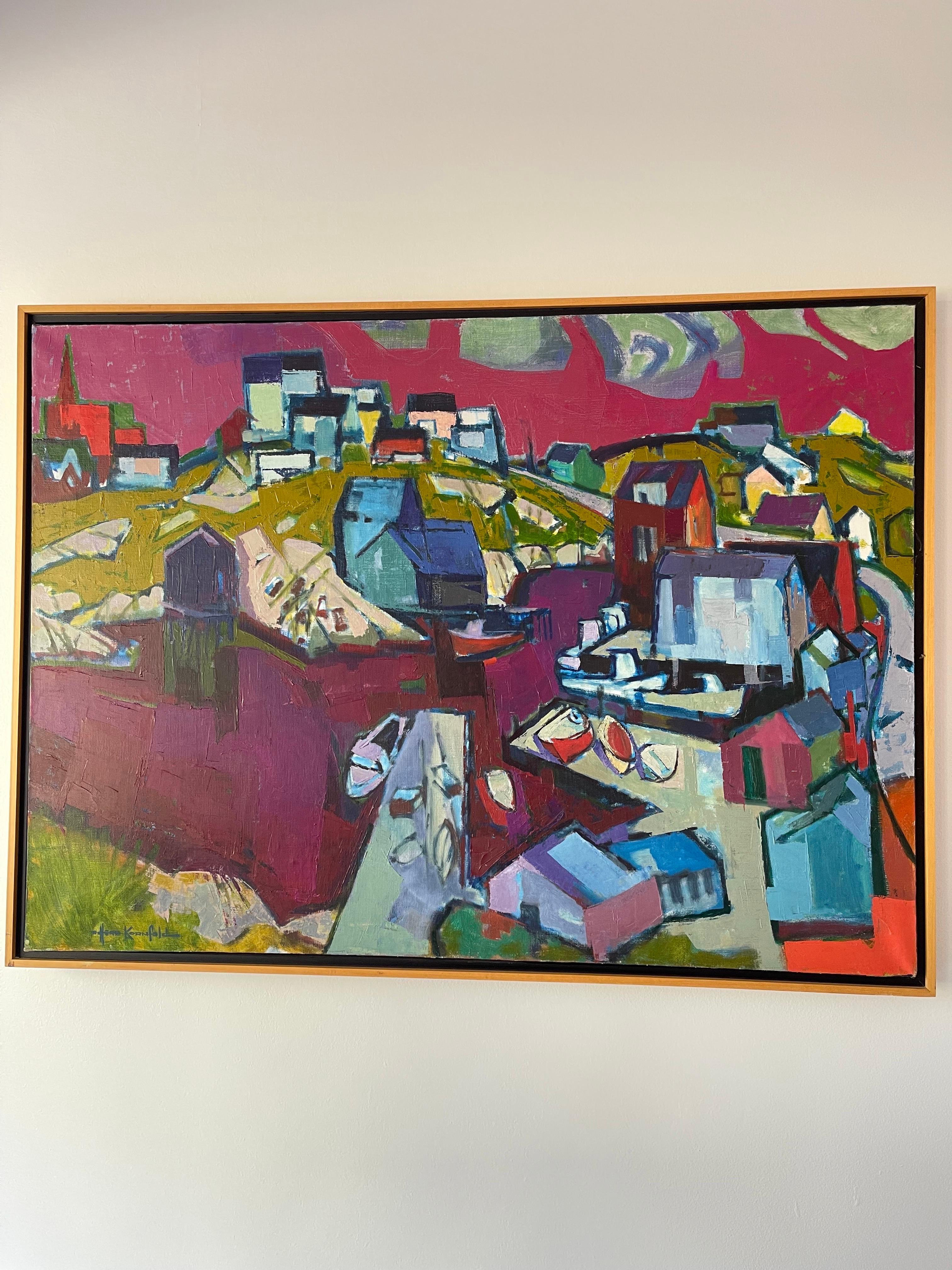 Sobre esta pieza

Pintura al óleo sobre lienzo
32x44 in.
Marco original de madera hecho a medida: 33,5 x 46 x 2 pulg.
Firmado
Nuevo

Se trata de un óleo de un paisaje costero de la visita de Herb Kornfeld a Nueva Escocia. 

---

Modernista