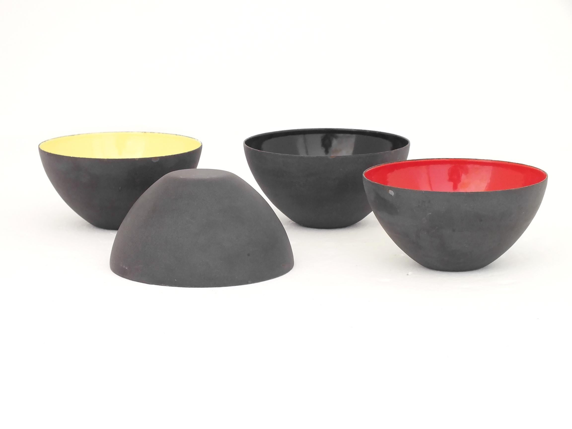 Herbert Krenchel Krenit 4 bowl set first edition by Torben Orskov Denmark For Sale 2