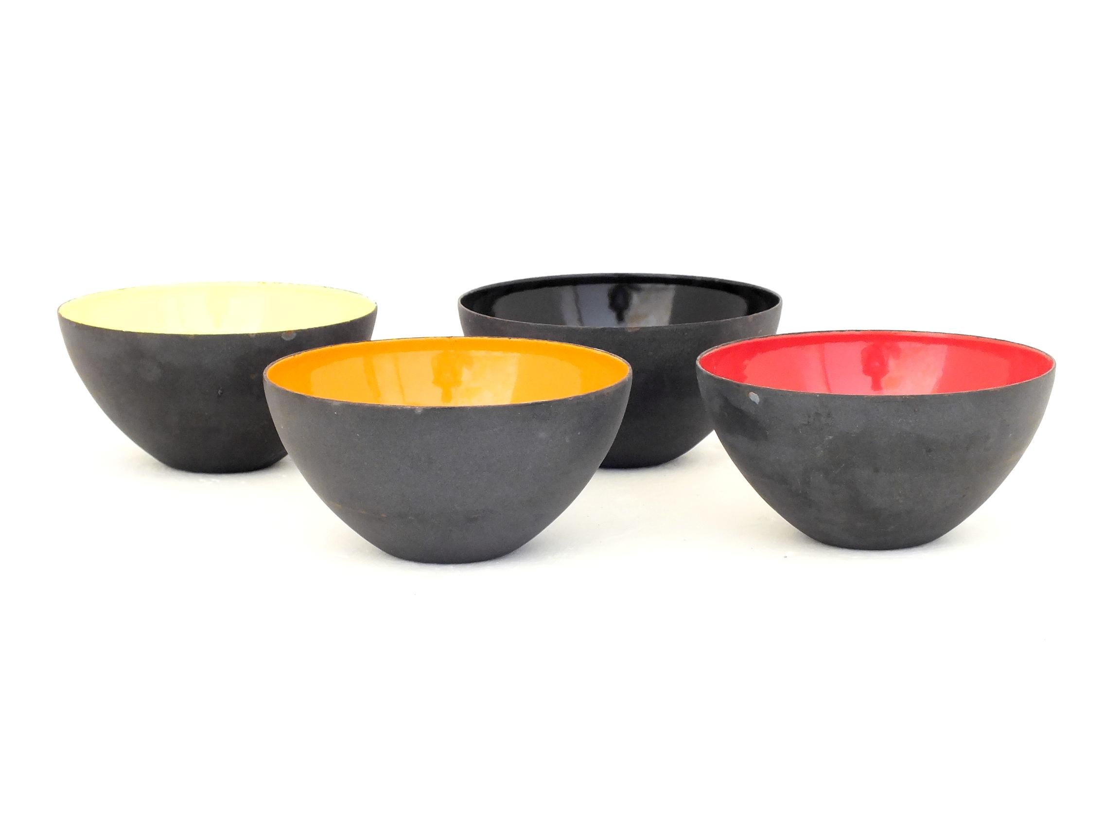 Herbert Krenchel Krenit 4 bowl set first edition by Torben Orskov Denmark For Sale 3