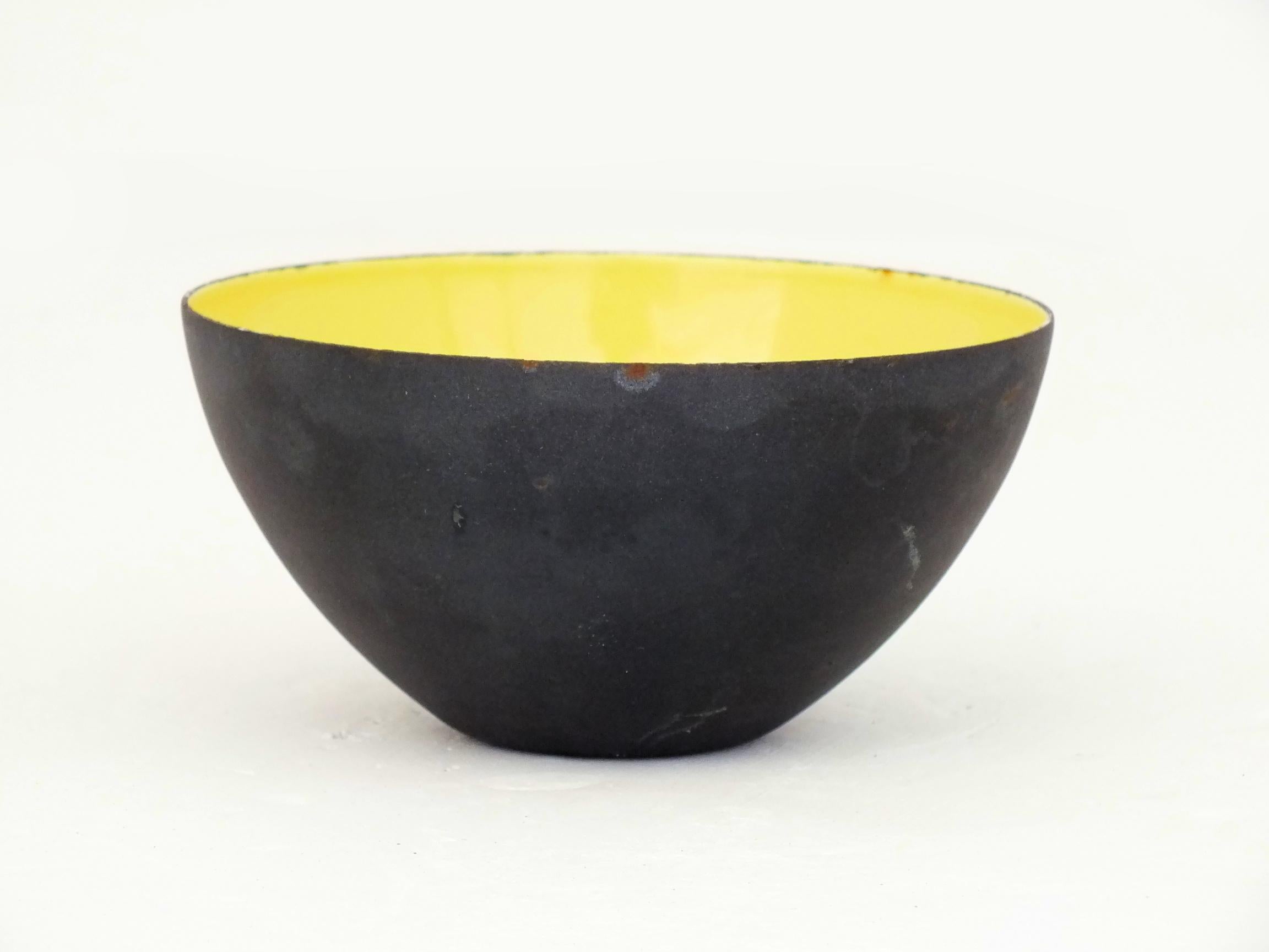 Metal Herbert Krenchel Krenit 4 bowl set first edition by Torben Orskov Denmark For Sale