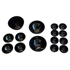 Herbert Krenchel set of 15 enameled "Krenit" bowls for Torben Orskov, Denmark