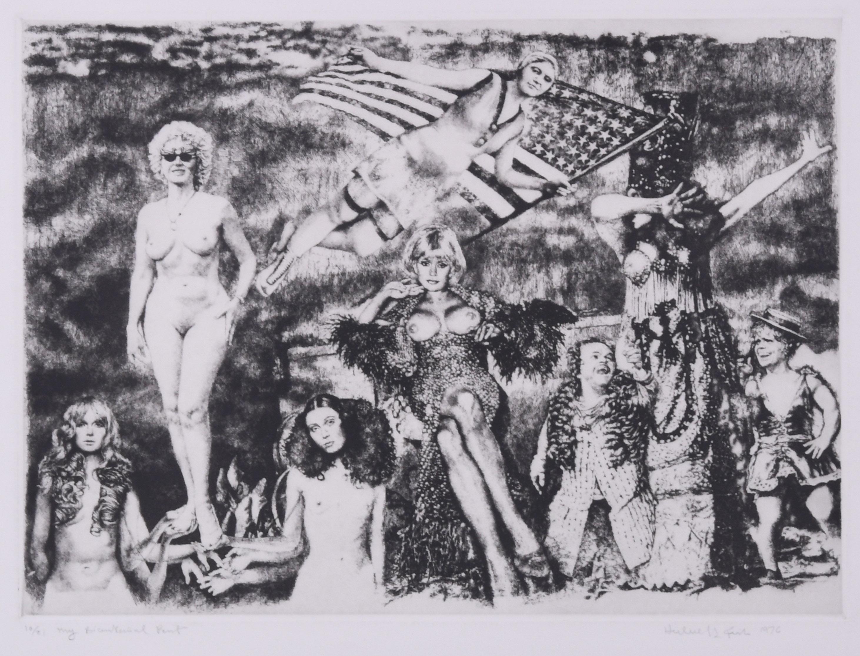 Herbert L. Fink Nude Print - My Bicentennial Print