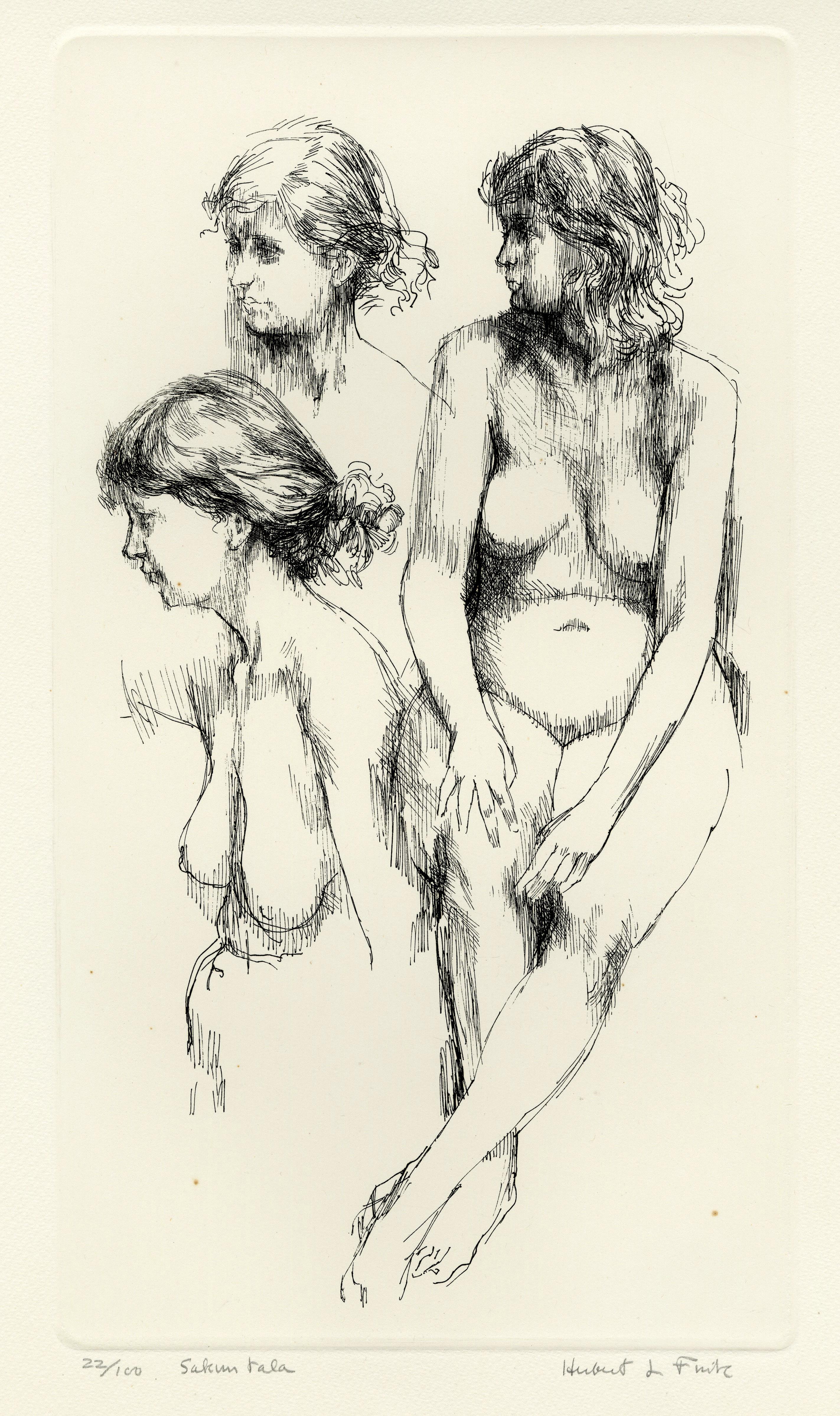 Herbert L. Fink Nude Print - Sakun Tala