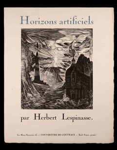 Horizon artificiel - Gravure originale d'Herbert Lespinasse - Début du 20e siècle