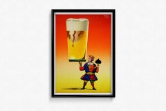 Herbert Leupin's 1953 original advertising poster for Swiss Beer