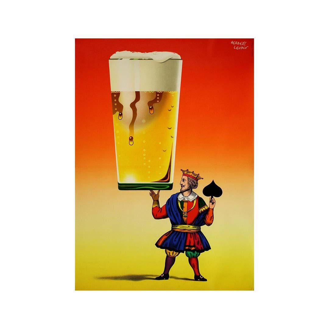 Herbert Leupins Original-Werbeplakat für Schweizer Bier von 1953 im Angebot 3