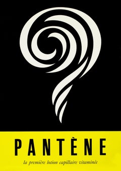 "Pantene" Original Vintage Swiss Hair/Shampoo Poster by Leupin