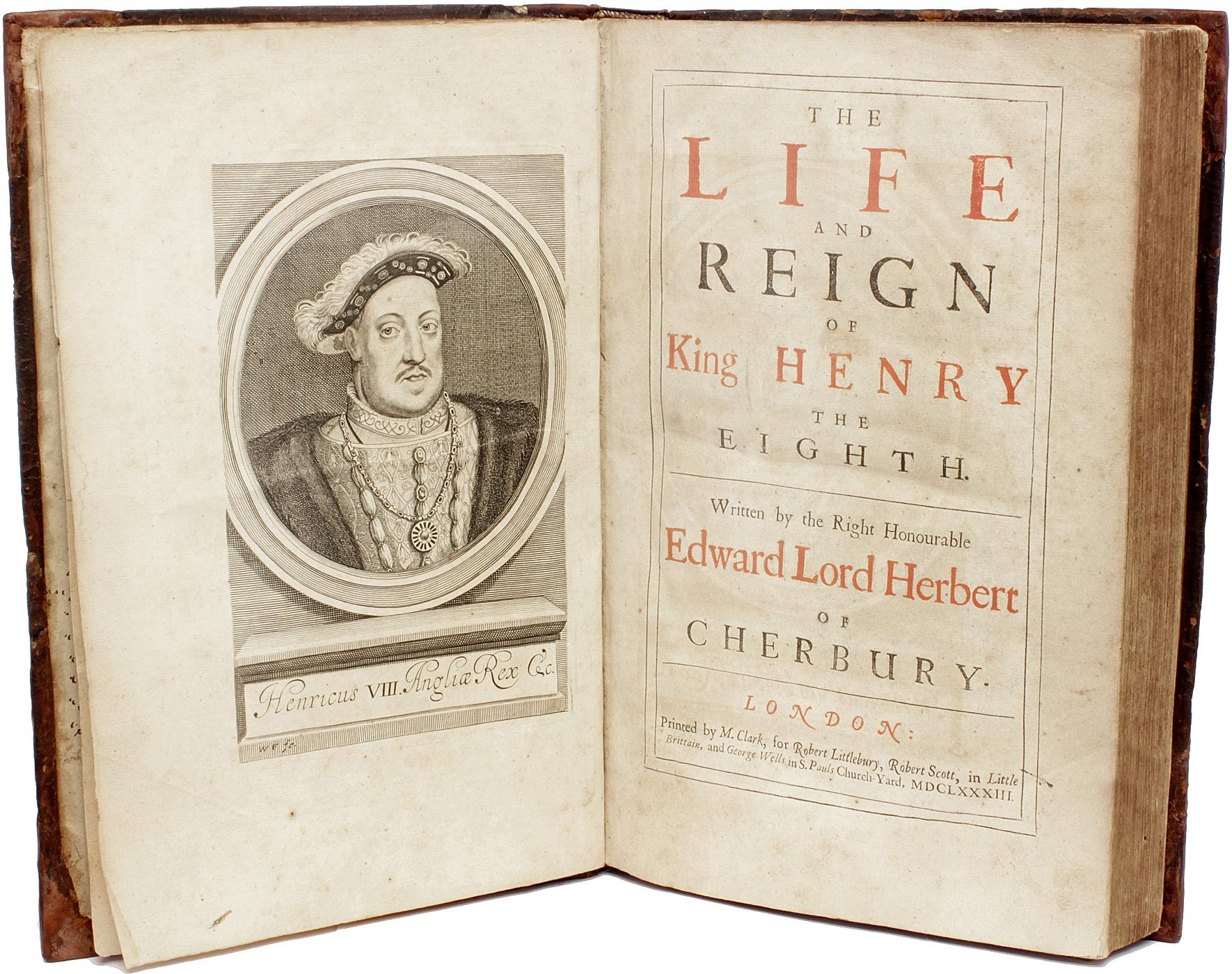 HERBERT - Vie et règne du roi Henry le huitième - 1683 - QUATRIÈME ÉDITION Bon état - En vente à Hillsborough, NJ